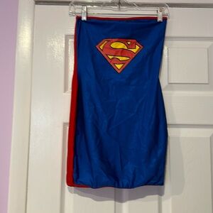 Sexy superwoman Halloween costume strapless